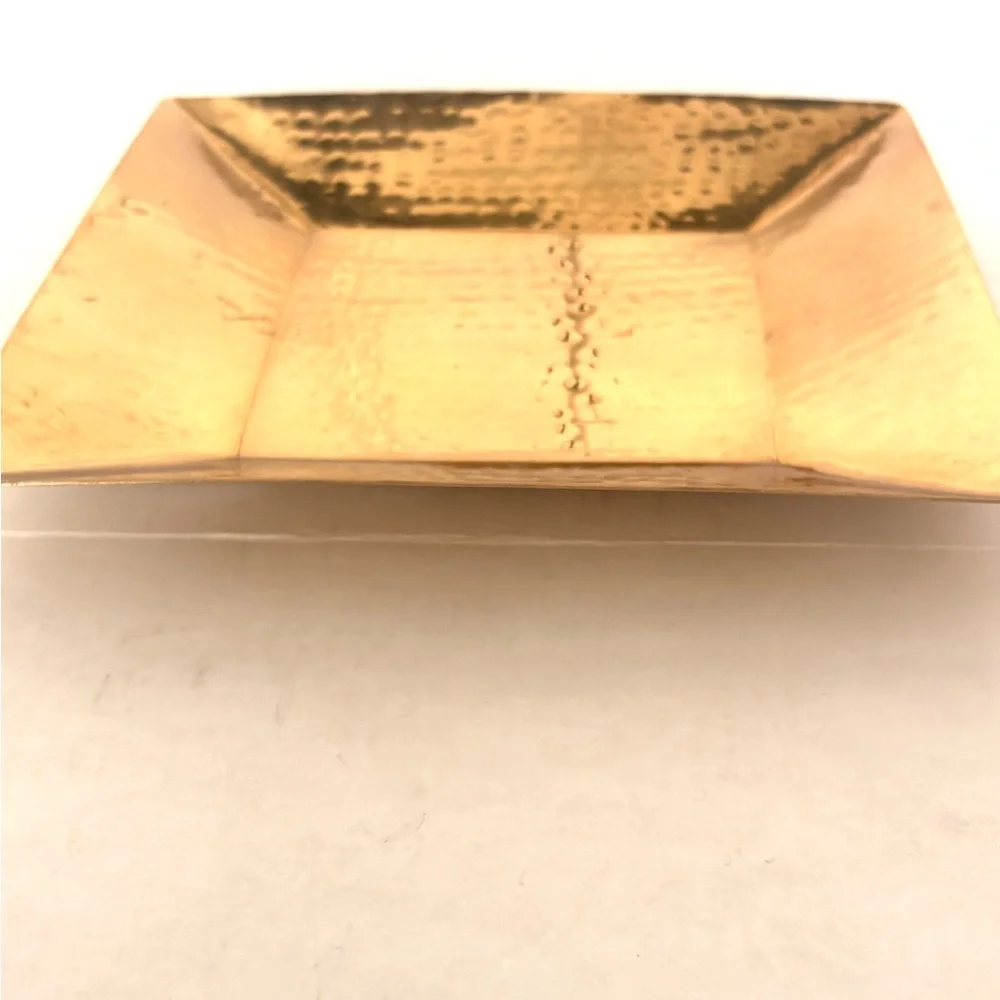 Pottery Barn Gold Hammered Square Tray